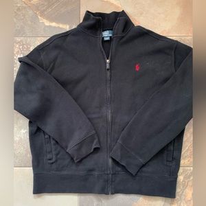 Polo zip up sweatshirt.